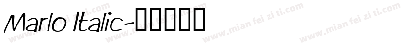 Marlo Italic字体转换